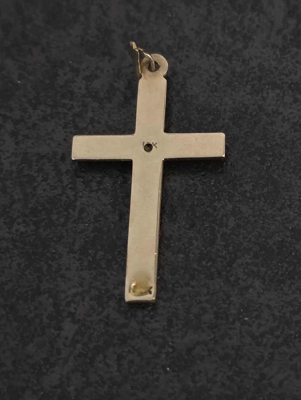 Vintage 10K Gold Diamond Cross Pendant | Circa 1940s–1950s - Picture 5 of 10